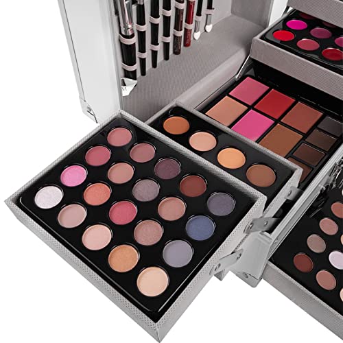 PhantomSky 132 Colors All-in-one Makeup Palette Cosmetic Contouring Kit Gift Box Combination with Eyeshadow, Cream Concealer, Eyebrow Powder, Lip Gloss, Blush and Face Pressed Powder