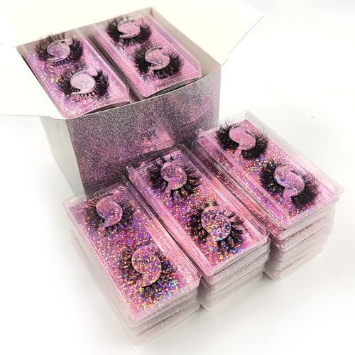 Fluffy False Eyelashes 12-15mm Natural Look Lashes 10 Styles Faux Mink Lashes Bulk Total 60 pairs