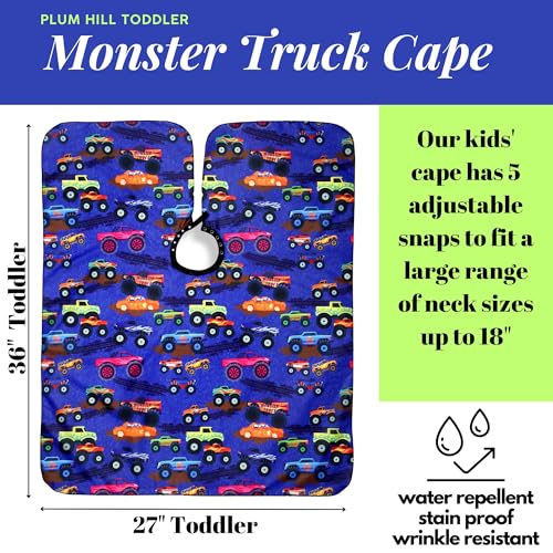 Monster Truck Barber Cape for Toddlers – Kids Haircut Cape