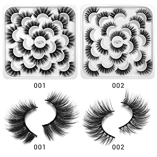 DYSILK Mink Lashes Wispy 6D Fluffy 18mm - 10 Pairs Reusable