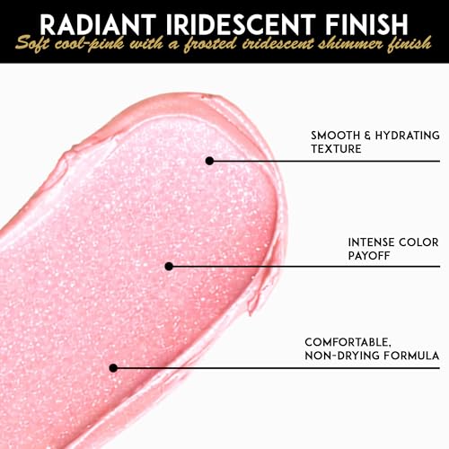 L'Paige Shimmery Ice Lipstick - Frosted Pink Shimmer with Aloe Vera