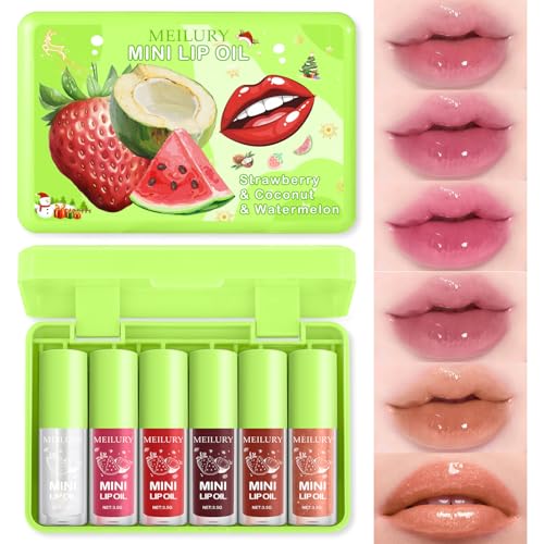 6-Color Lip Gloss Oil Set - Hydrating & Nourishing