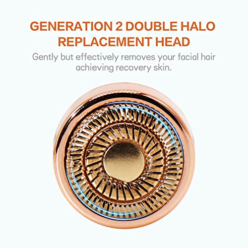 4 Count Facial Hair Remover Replacement Heads with 1 Cleaning Brush, for Flawless Finishing Touch Facial Hair Removal Tool for Women