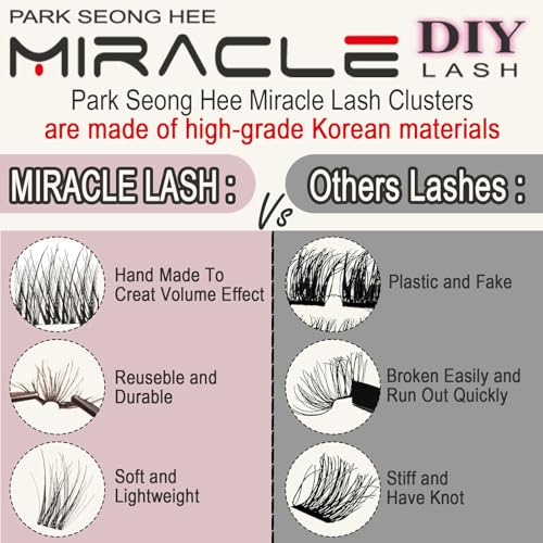DIY False Eyelashes, Lash Clusters, Lengthening Wisps 9mm-16mm Contact Lens Friendly, Easy to Apply, Reusable Strip Lashes (E6-280, 11mm)