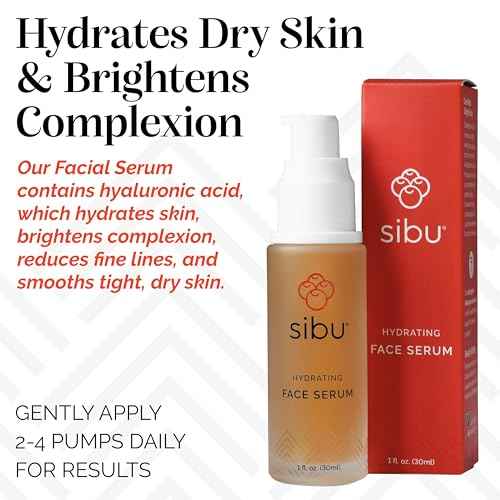 Sibu Hydrating Facial Serum, Made From Premium Sea Buckthorn Oil & Hyaluronic Acid (1oz) ? Hydrates Dry Skin, Brightens Complexion & Reduces Blemishes