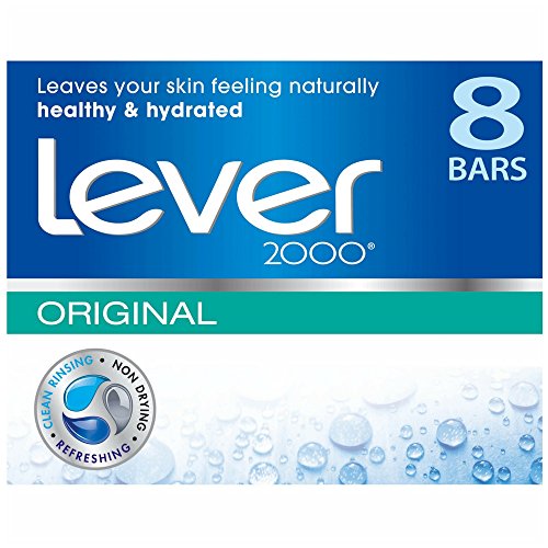 Lever 2000 Bar Soap, Original, 4 oz bars, 8 ea (Pack of 2)