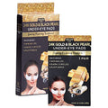 Azure Cosmetics 24K Gold & Black Pearl Luxury Firming Under Eye Pads - Moisturizing & Restoring Eye Mask Patches - Reduces Fine Lines, Wrinkles, Dark Circles & Puffiness - Made in Korea - 5 Pairs