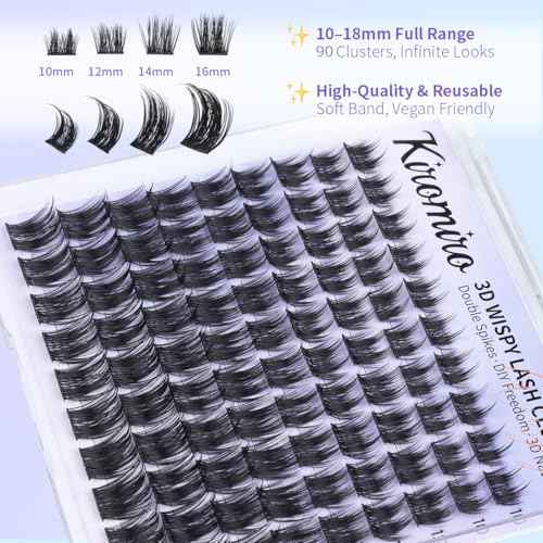 Lash Clusters Spike Cluster Eyelash Extensions Volume Eye Lash Clusters Wispy 10-16mm DIY Lashes Extension Thick Manga Eyelash Clusters for Bold Look