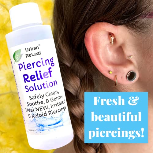 Natural Piercing Aftercare Solution - 4 oz Sea Salt & Tea Tree