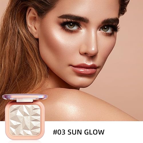 ELLESY Highlighter Palette - 4 Shades Baked Powder