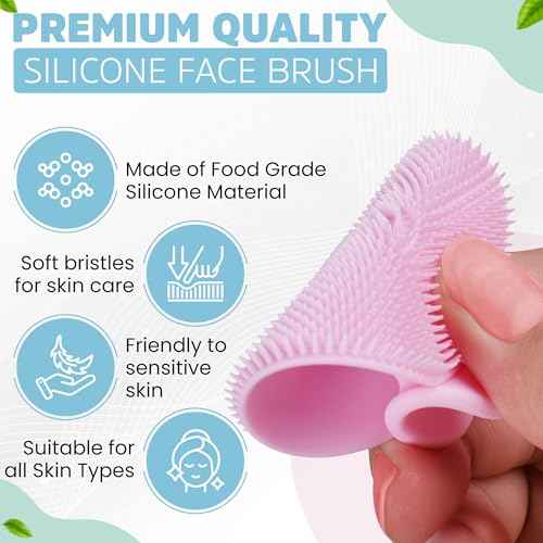 4 PCS Face Scrubber - Premium Silicone Brush and Face Exfoliator Scrubber for Deep Cleansing, Facial Exfoliating, and Pore Cleaning; Ideal Brush for Women and Men, Skin Care Essential