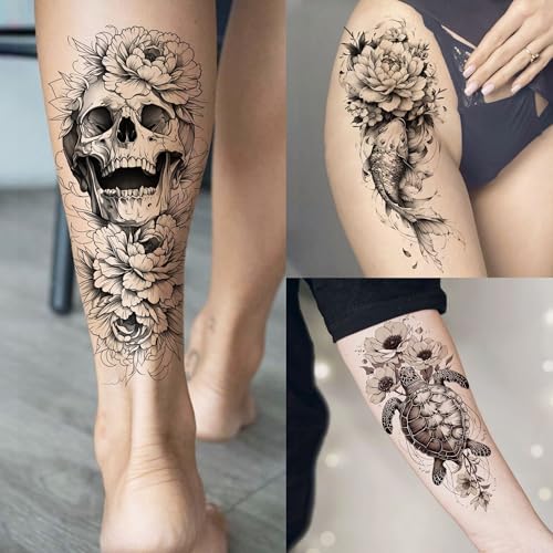 71 Sheets Temporary Tattoos - Watercolor Designs for Women Men