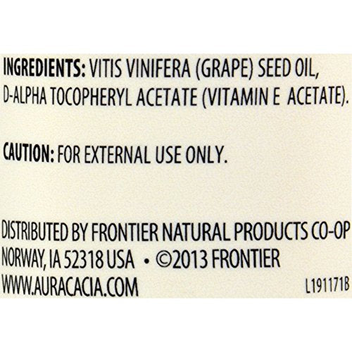 Aura Cacia Grapeseed Skin Care Oil | GC/MS Tested for Purity | 118ml (4 fl. oz.)