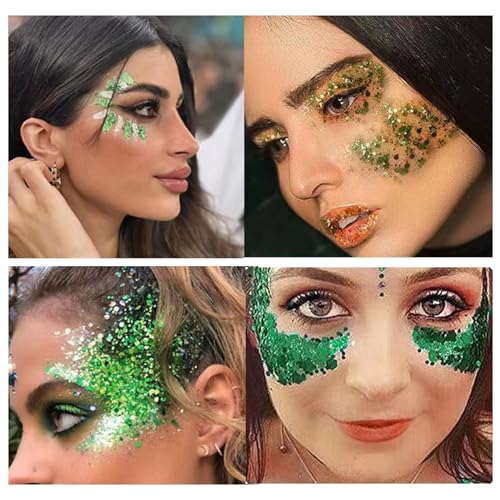 Holographic Glitter Gel - Face & Body Sequins Makeup, 50ml