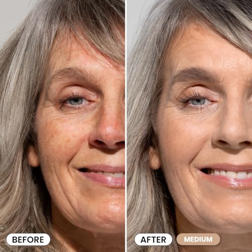 PrimeSkin CC+ Cream Foundation for Mature Skin – Liquid-to-Powder, Pore-Blurring