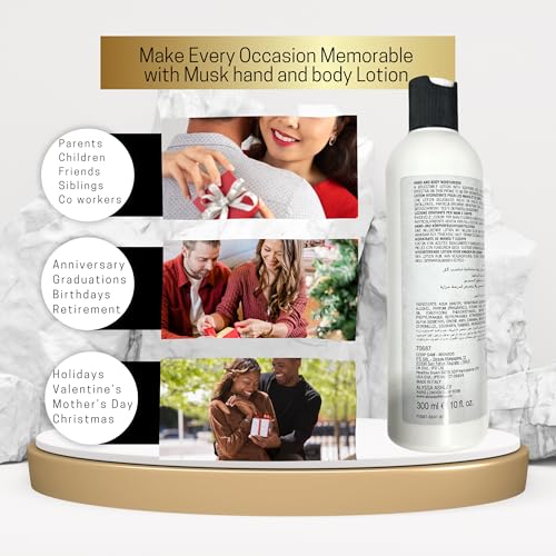 Alyssa Ashley Musk Hand and Body Moisturizer - Lotion for Women - Body Cream for Smooth, Moisturized Skin - Citrus and Sicilian Bergamot - 10 oz