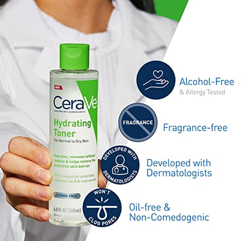 CeraVe Hydrating Toner with Hyaluronic Acid & Ceramides 6.8 Fl Oz