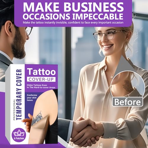 Tattoo Cover Up Patches - 6 PCS Ultra-Thin Waterproof Tape