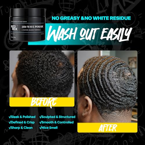 Men's 360 Wave Pomade 150g Water-Based Strong Hold