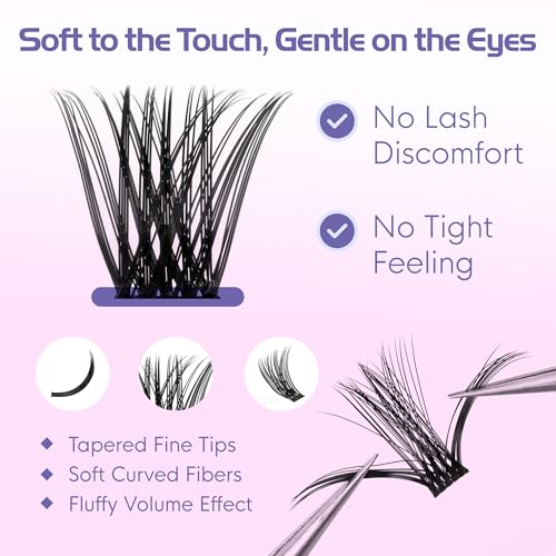 Lash Clusters Kit 700Pcs D Curl Wispy 8-16mm with Bond Seal