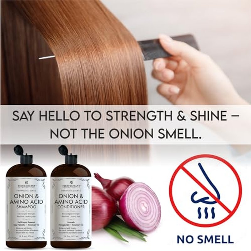 Onion & Amino Acid Shampoo and Conditioner Set - Hair Growth & Strengthening