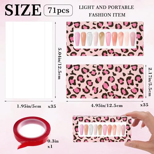 35 Pack Press On Nail Packaging Boxes Set with Display Cards & Tape