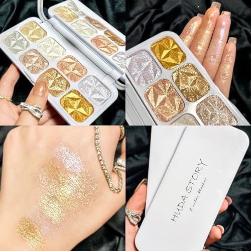 8-Color Shimmer Eyeshadow Palette - High Pigment & Waterproof