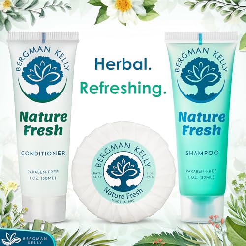 Bergman Kelly Hotel Soap & Shampoo Set, 150-Piece Bulk Amenities