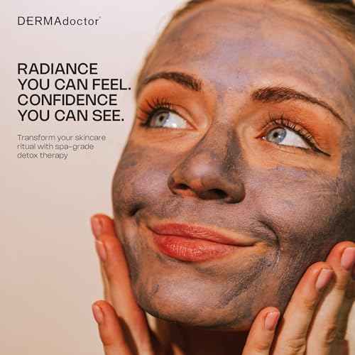 DERMAdoctor Clay Face Mask with Bentonite & Kaolin Clay + Vitamin C - Face Exfoliator, Pore Minimizer, Facial Detox, Facial Oil Remover, Illuminator, Acne Scar Mask for Faces - 15 Minutes - 1.69 oz
