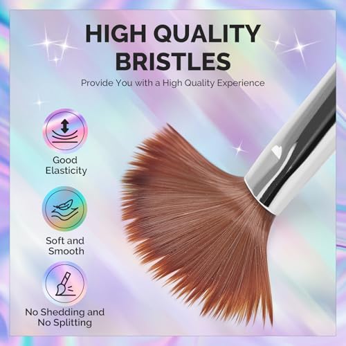 MelodySusie 4-Piece Acrylic Nail Brush Set for Art & Extensions