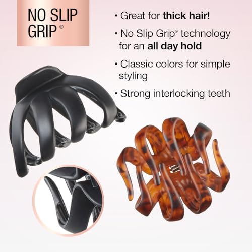 Scunci Octopus Claw Clips for Thick Hair - 2 Pack