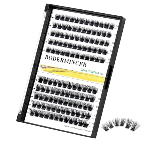 Bodermincer 120 Cluster Lashes 10-12mm Mixed D Curl Extensions