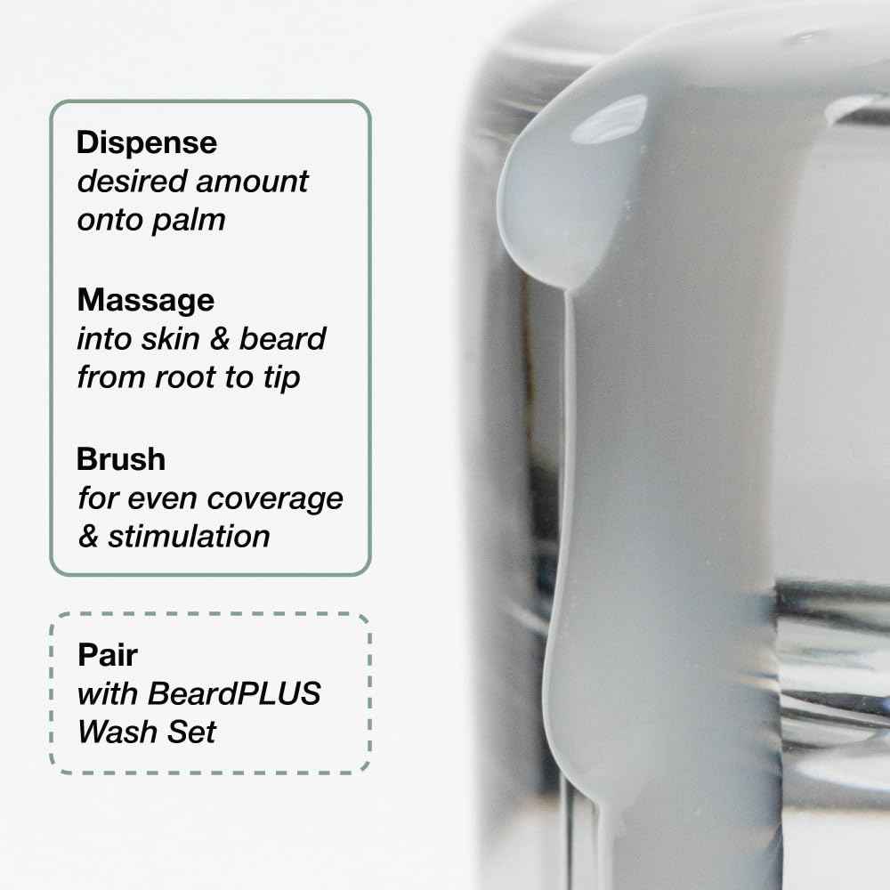 ZEUS BeardPlus Growth Serum for Men, Refined Beard Oil with Biotin, Caffeine & Collagen for Thicker, Fuller, Softer Facial Hair & Healthy Skin Care (Made in USA) 1.6 oz