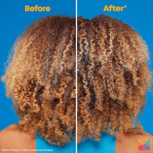 Matrix Brass Off Blue Shampoo and Pigmented Conditioner Set - Tones and Removes Brassy Orange Undertones, For Color-Treated Hair or Lightened Brunettes, Premium Salon Conditioner & Vegan, 10.1 Fl Oz