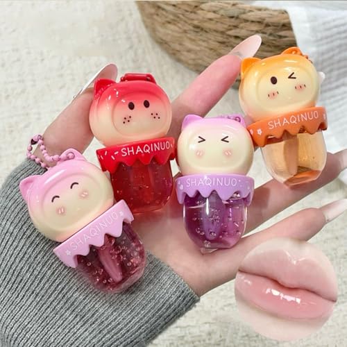 Hydrating Lip Gloss Set - 4 Colors Waterproof Glossy Liquid Lipstick