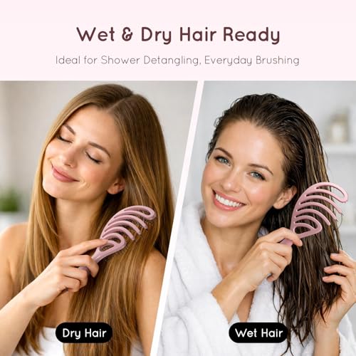 Ecoed Detangling Brush - Anti-Static Vented Design for All Hair