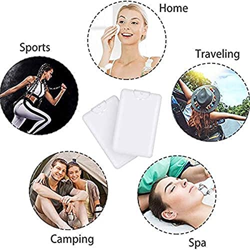 20 Packs 20ml Clear Plastic Perfume Spray Bottle Containers Refillable Perfume Spray Bottles Card Type Fine Mist Empty Container Moisturizing Water Box Makeup Sprayer for Skincare Water
