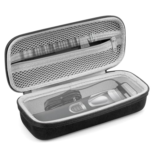 Linkidea Durable Travel Case Compatible with Wahl USA Pro Series 3026018, Manscaper Model 5708, Beard Trimmer Grooming Accessories Organizer, Portable Storage Box (Black)