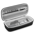 Linkidea Durable Travel Case Compatible with Wahl USA Pro Series 3026018, Manscaper Model 5708, Beard Trimmer Grooming Accessories Organizer, Portable Storage Box (Black)