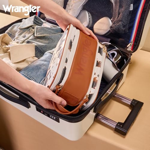 Montana West Large Travel Makeup Bag with Dividers & Handle