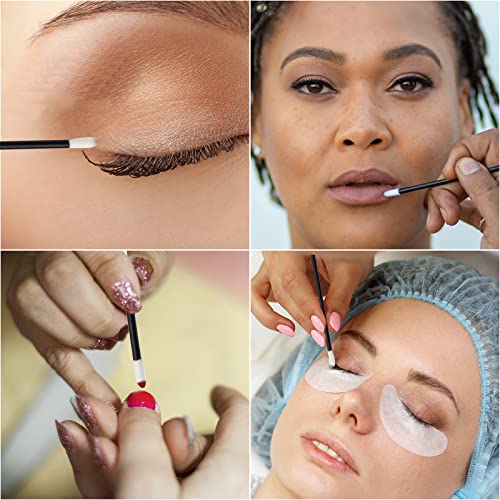 Black Lip Gloss & Lipstick Applicator Wands 100 Pack - Disposable Makeup Brushes