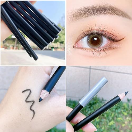 Linble 12-Piece Black Eyeliner Pencil Set – Waterproof Matte