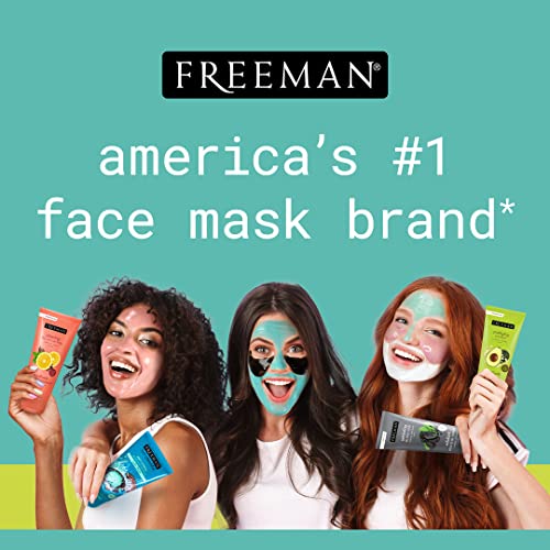 FREEMAN Dead Sea Minerals Anti-Stress Clay Facial Mask, Hydrating & Clarifying, Clears Pores, Face Mask With Lavender & Bergamot For Radiant Skin, Skin Types, 6 fl. oz./175 mL Tube (Pack of 2)