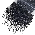Black Resin Rhinestones 3mm Bulk for Nail Art & Crafting - Pure Black SS10