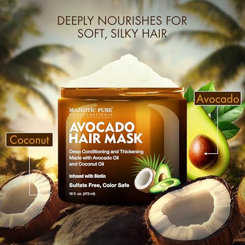 Majestic Pure Avocado & Coconut Hair Mask - 16 oz