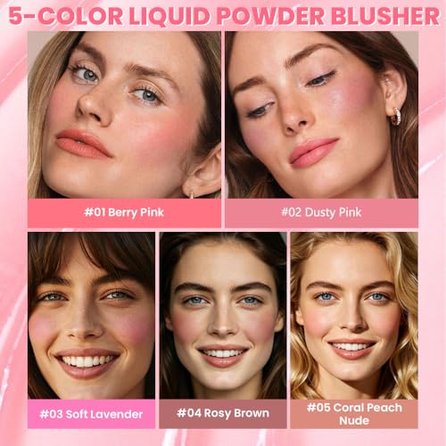 Mekuel Berry Pink Liquid Blush for Cheeks, Lips & Eyes - Long-lasting Makeup
