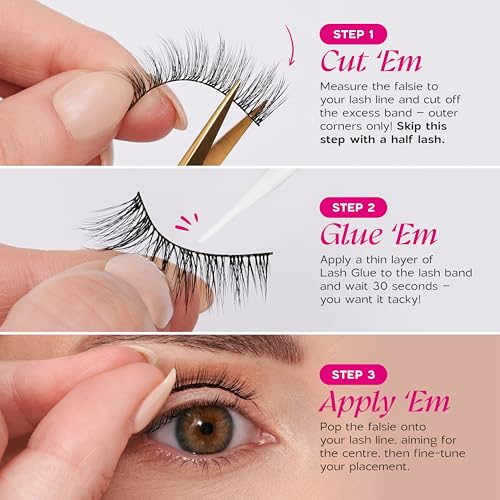everGREEN Plant Lashes, Half Lashes, Strip Lashes, Natural Wispy Eyelashes, Fake Eyelashes, Plant Based Fibres, Flared & Natural Volume (Floral Flare) Half Lash