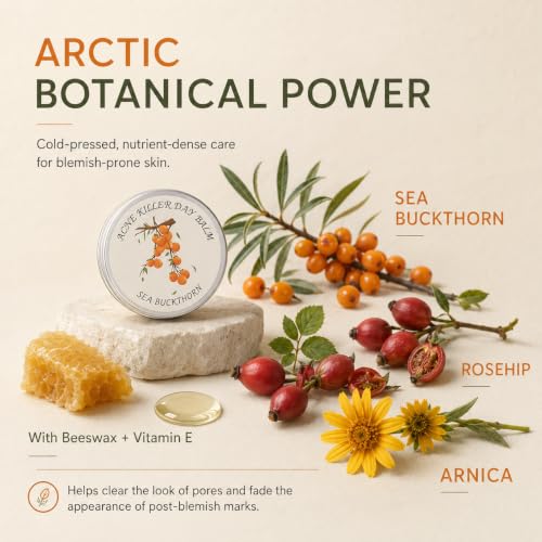 Organic Acne Relief Balm – Sea Buckthorn & Rosehip Face Treatment
