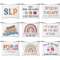 Kacctyen 9 Speech Language Pathologist Makeup Bag Slp Makeup Bag Speech Language Pathology Gift, Zipper Pouch Travel Toiletry Gifts for Women Teacher Friends