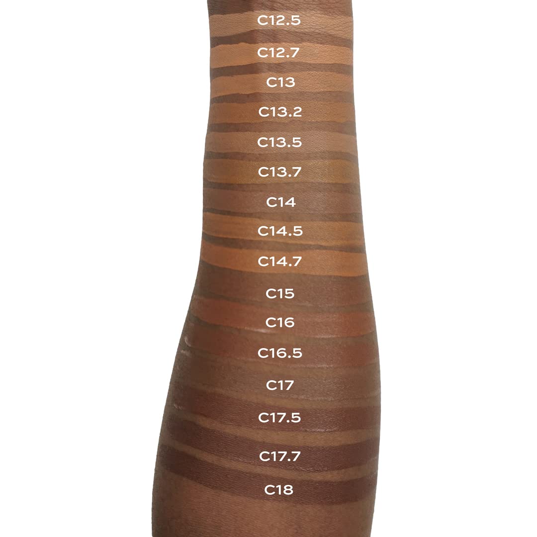 Makeup Revolution Conceal & Define Concealer, Full Coverage Makeup Concealer, Matte Finish & Long Wear,For Dark or Deep Skin Tones, Vegan, C13.2, 4ml